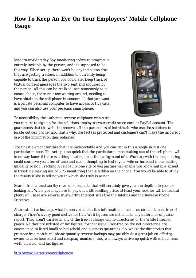 monitoring cell phone usage at work